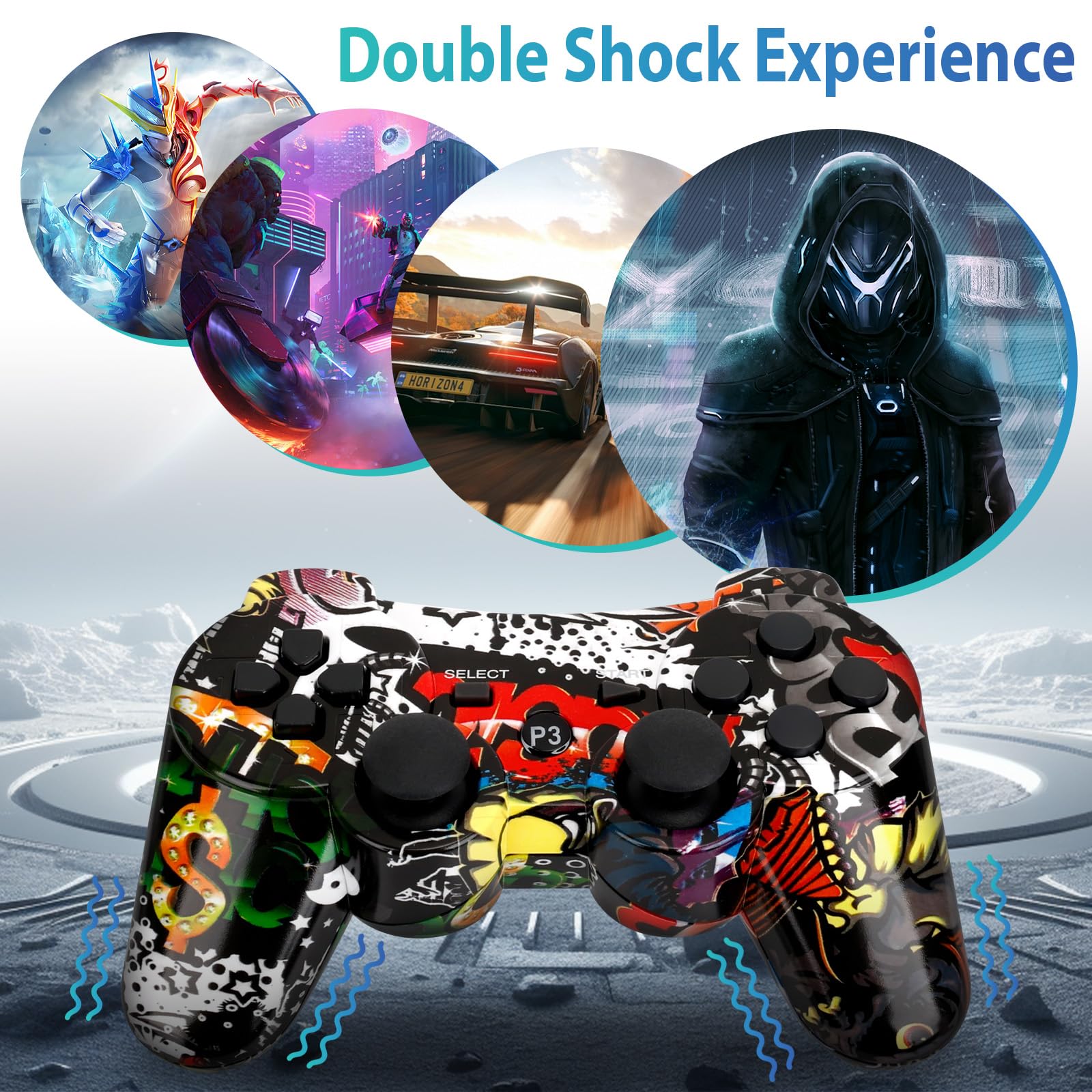 Aniann Controller Compatible with PS3 consoles-Six Axis Retropie